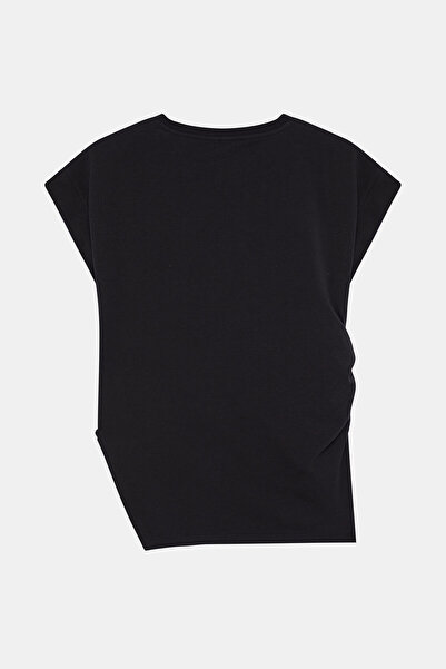 W Collection Black Asymmetric Detail T-Shirt