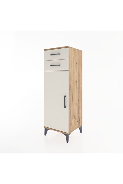 Dienni Hyperion Dolap 2 Raflı 2 Çekmeceli Tek Kapaklı 44x44x134 Çam-Aytaşı