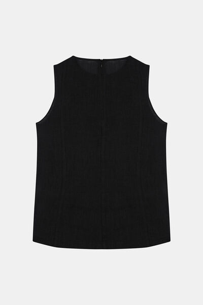 W Collection SİYAH KETEN BLUZ
