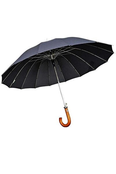 Genel Markalar 16 Çelik Telli Premium Lüx Erkek Protokol Ahşap Saplı Baston Ş...