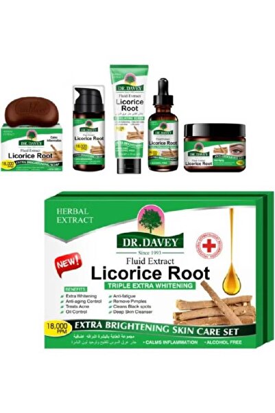 Dr. Davey مجموعة عرق السوس لتفتيح وإزالة البقع الداكنه من البشرة وتوحيد اللون