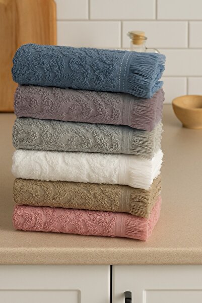 sarra 30X50 6'LI RENKLİ EL HAVLUSU - V2