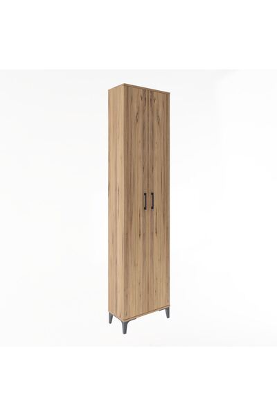 Dienni Arges Dolap 4 Raflı 2 Kapaklı 60x30x243 Çam-Çam