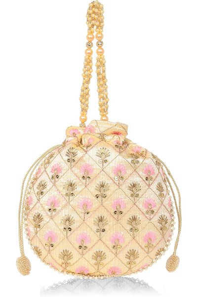 Lavie Women's Amara Round Potli | Ladies Purse Handbag, Pink