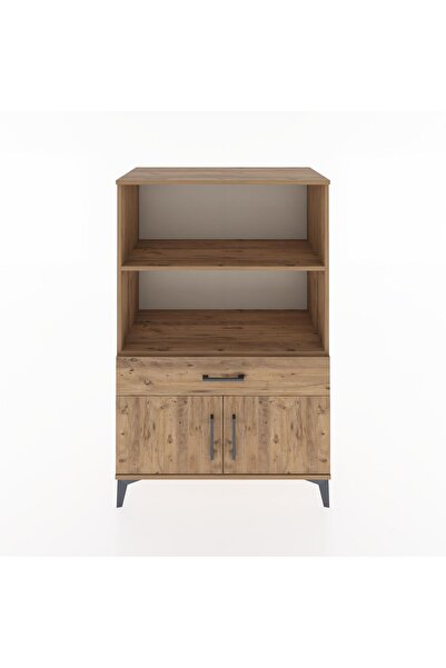 Dienni Hyperion Dolap 2 Raflı Tek Çekmeceli 2 Kapaklı 88x44x134 Çam-Çam
