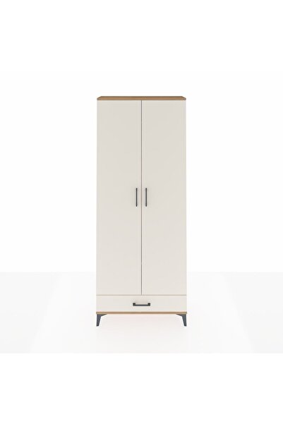 Dienni Arges Dolap 3 Raflı Tek Çekmeceli Tek Askılı 88x30x221 Çam-Aytaşı