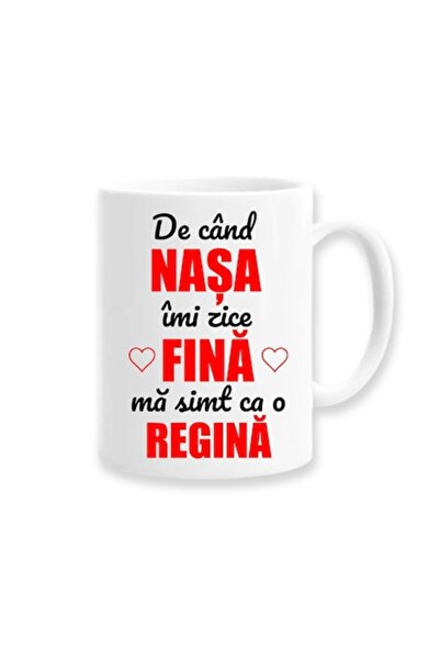OEM Cana personalizata pentru Fina/Nasa cu mesaj 'De cand Nasa imi zice Fina ...