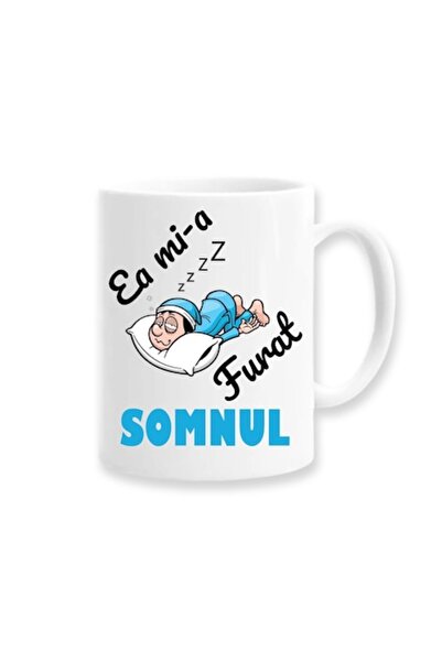 OEM Cană personalizată pentru îndrăgostiți cu mesajul „Mi-a furat somnul”, Betaprint, 330ml, albă, ceramică