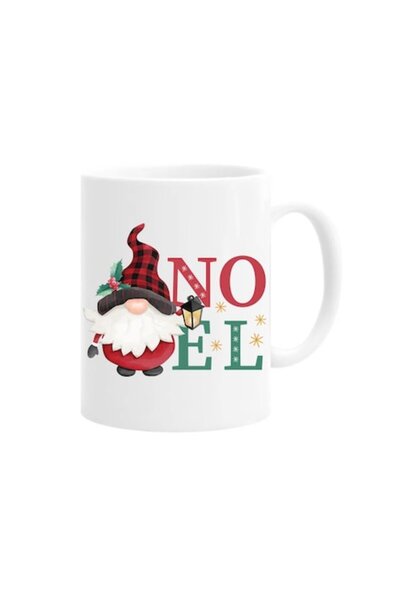 OEM Cană personalizată cu mesajul „Noel”, model de Crăciun, ceramică, 330 ml