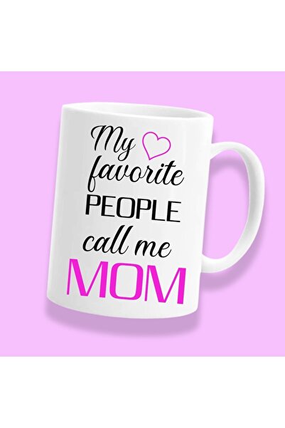 OEM Customized mug for mom with message 'my favorite people call me mom', Betaprint, 330ml, white, ceram