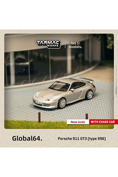 Tarmac Works 1/64 بورش 911 جي تي 3 (النوع 996) فضي