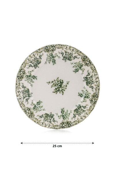 LC Waikiki Leave Your Style with Us | Flower Printed Porcelain Cake Plate 25 cm