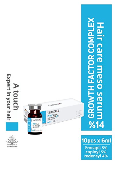Cliniclab سيروم ميسو مضاد لتساقط الشعر يحتوي على 14% عامل نمو بروكابيكسل 6 مل