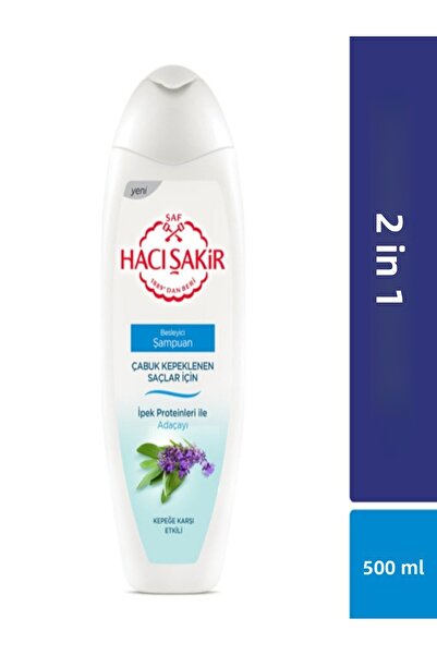 Hacı Şakir 2 in 1 Shampoo + Conditioner Sage 500 ml X 2