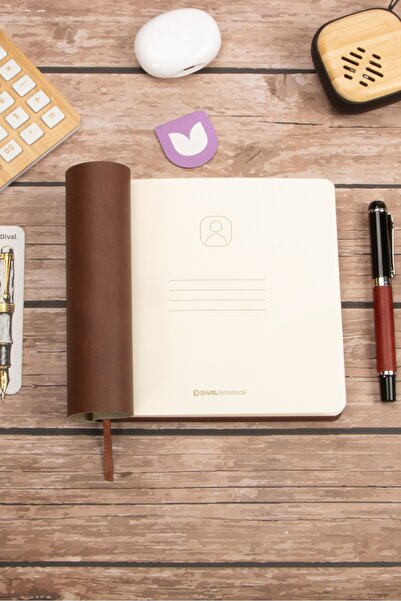 DİVAL غطاء جلدي ناعم كريمي مقاس 16.5 × 16.5 سم، دفتر ملاحظات مدرسي مخيط غير مؤرخ