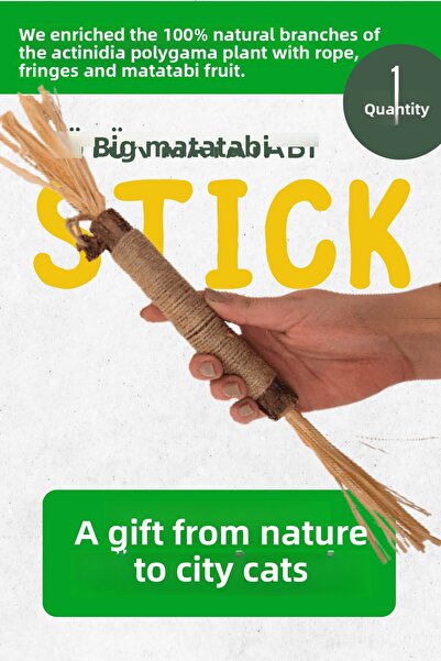 pawdaz Large Matatabi Stick (1 Piece) Natural Toy That Helps Clean Teeth and Relieve Stress