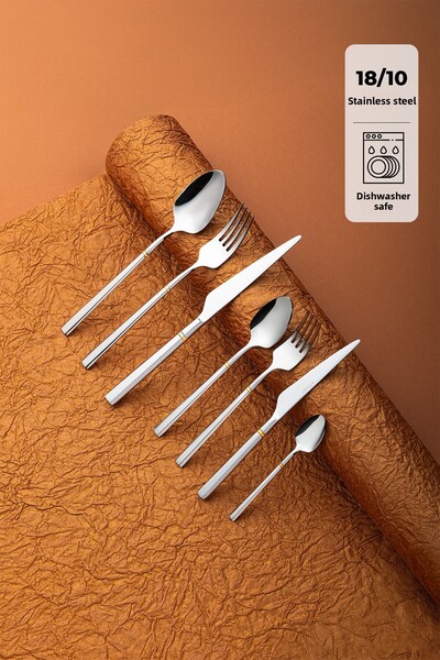 Emsan Penta 84 Piece Premium Personality Knife and Spoon Set - Luxury Boxed