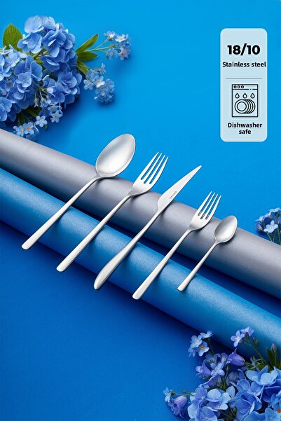 Emsan Bello 30-Piece Fork Spoon Knife Set for 6 Persons