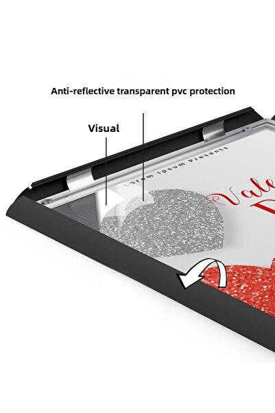ÖzgürceSeç Transparent 0.40 mm Anti-Reflective Pvc Acetate B2 with Uv Filter (50X70)