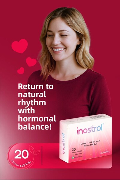 İNOSTROL مييو إينوزيتول دي-كيرو إينوزيتول (40:1) 20 كبسولة تحتوي على حمض الفوليك وفيتامين د