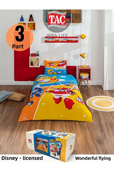 TAÇ KRİSTAL Disney Wonderful Kan Flying Single Duvet Cover Set