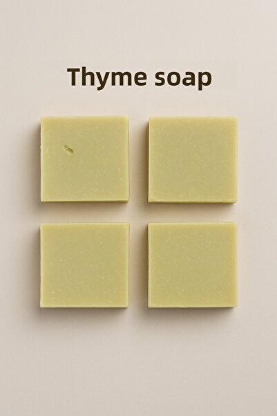 Newleaf 4 قطع صابون الزعتر - صابون طبيعي مطهر ومنظف للمسام 110 جرام