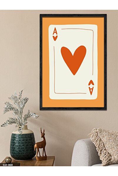 CeSht Tablou dintr-o bucată cu cadru din lemn negru Ace of Spades