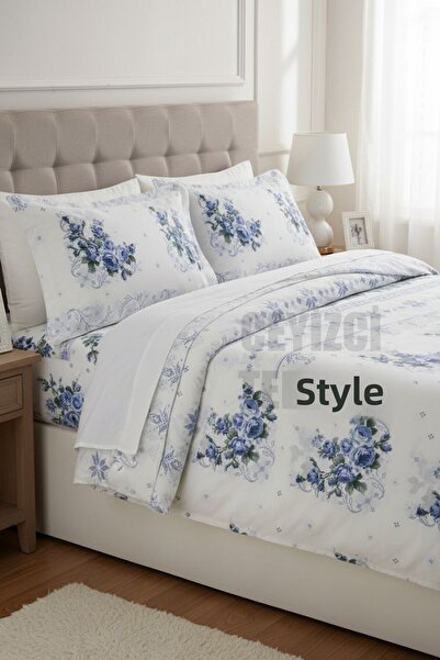 Çt Çeyizci Tekstil Set lenjerie de pat dublu Floral 4 piese