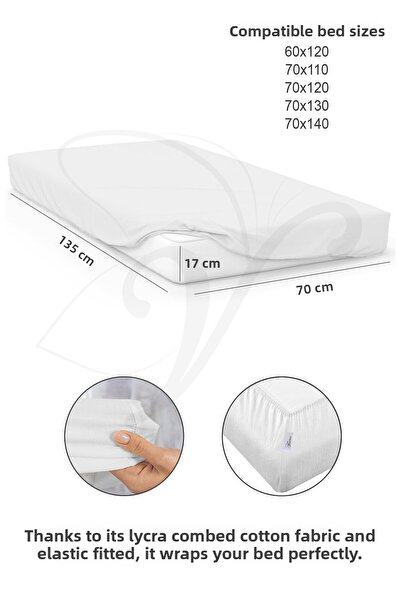 Vionel Home 100% Combed Cotton, Elastic Baby Bed Sheet, Organic Cotton, Mother's Side, Park Crib Sheet