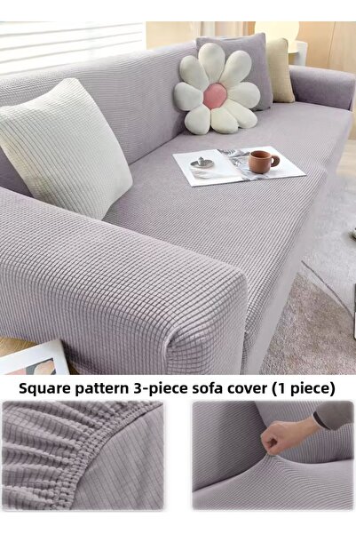 StarMall Stretch Elastic Ελαστικό Πλενόμενο τετράγωνο σχέδιο Κάλυμμα καναπέ τ...