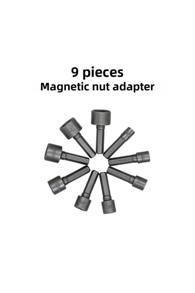 sengenegel Magnetic Nut Adapter 9 Piece 5-13 Mm Socket Set