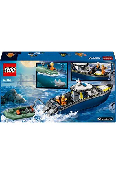 LEGO ®   مجموعة بناء لعبة إبداعية لتتبع قارب الشرطة في المدينة 60456 - للأطفال من عمر 6 سنوات فما فوق (264 قطعة)