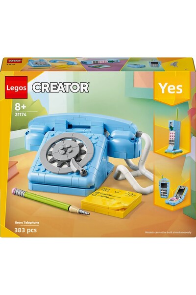 LEGO ® هاتف كرياتور 3 في 1 ريترو 31174 - مجموعة ألعاب إبداعية للأطفال من 8 سنوات فما فوق (383 قطعة)
