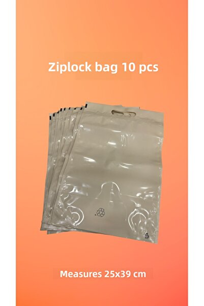 MEGA أكياس قابلة للغلق 25×39 سم، 10 قطع