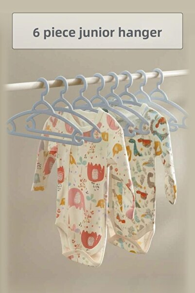 Depa 6-Piece Baby Hanger & Baby Wardrobe Hanger Gray Set