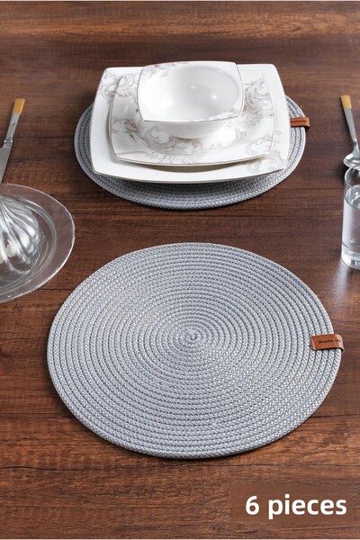 Home 6 قطع من القش المصنوع يدويًا من الجوت المكرمية للخدمة الأمريكية 6 قطع من...