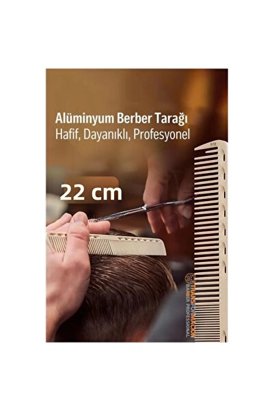 Belle Fusion مشط قص الشعر من الألومنيوم مقاس 22 سم من BFS - مشط الحلاق - خفيف...