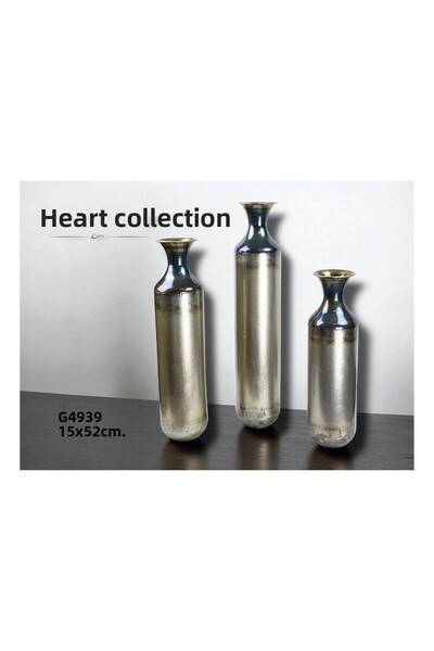 GÖNÜL Βάζο Μεταλλικό 14,5Χ52 εκ. Καφέ G4939