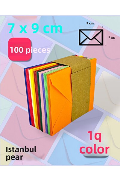 Pera İstanbul Plic Mic Colorat 7x9 Cm Pachet 100 Plic Cadou pentru Urari de Z...