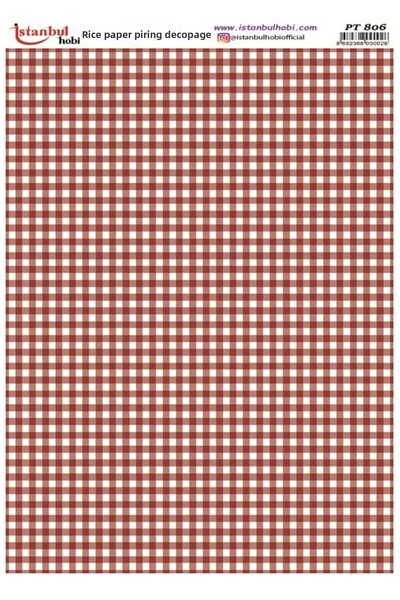 İstanbul Hobi ورق ديكور نحاسي 30×42 سم PT-806 بنمط مربعات