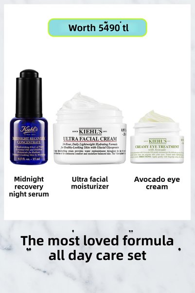 Kiehl's Serum Eye Cream Moisturizing Set That Makes Your Skin Look Young and ...