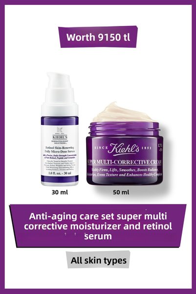 Kiehl's Super Multi-Corrective Anti-Aging Moisturizer and Retinol Serum Care Set