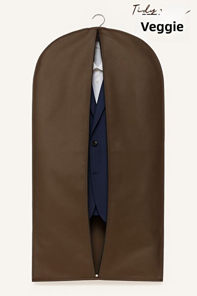 YEGGE 10 Pieces Brown Suit Cover, Clothing, Garment Protection Carrying Cover, Gamboç, Garment Bag