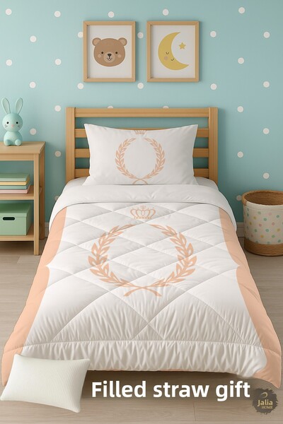 Talia Home Crown Patterned Single Children's Quilt Sleeping Set Tlag-026