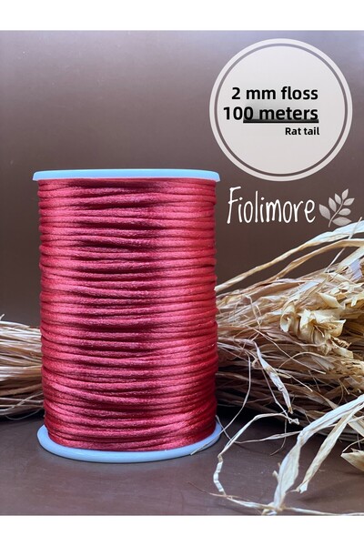 Fiolimore Snur de culoare floare de rodie (coada de șobolan) (1 bobină 100 me...