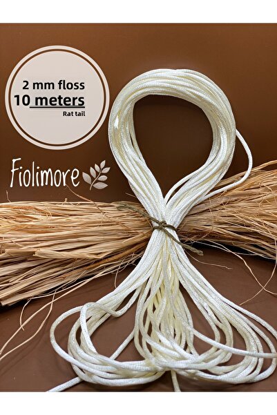 Fiolimore Κορδόνι Φλούς Εκρού Χρώμα (ΣΙΚΑΝΙΑΣ ΟΥΡΑ) 2 Χιλ. 10 Μέτρα Κοσμήματα...