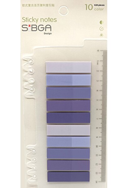 sibga tasarım Post-It ظلال أرجوانية شفافة - علامة مرجعية، 200 ورقة من ورق الملاحظات