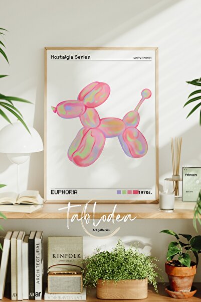 tablodea Pictură cu poster înrămat minimalist cu tematică Balon Dog, pictură ...