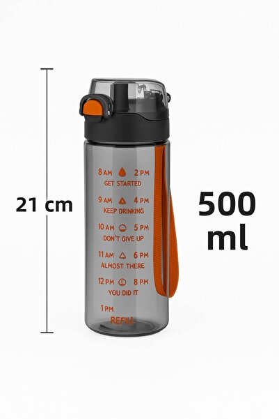 MEDUSHOP 500 ml - Leak-Proof, Drip-Free Water Bottle for School, Workplace, Gym, Black