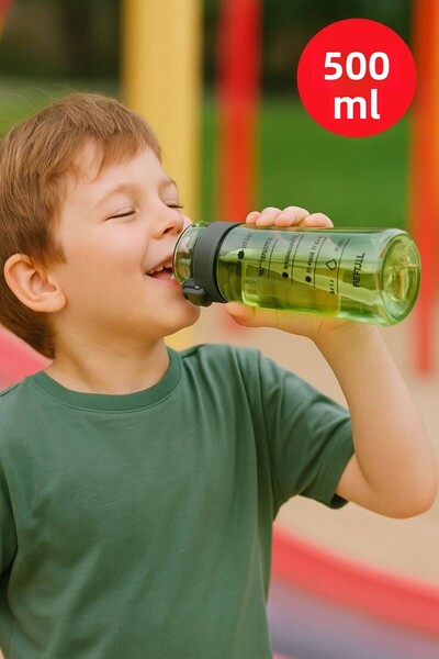 MEDUSHOP 500 ml - Leak-Proof, Drip-Free Water Bottle for School, Workplace, Gym, Green